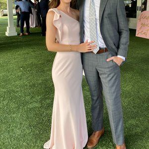 Azazie Bridesmaid Dress-- Rinna in Blushing Pink Size 0